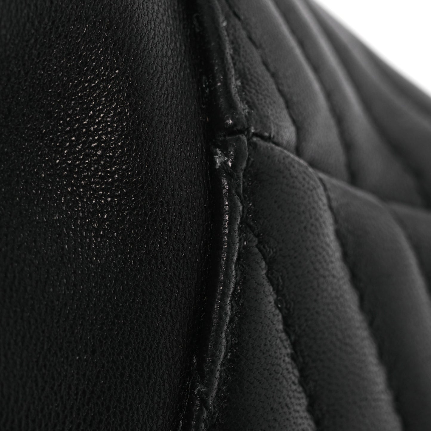 Lambskin Matelasse Monogram Joe Nano Bucket Bag Black
