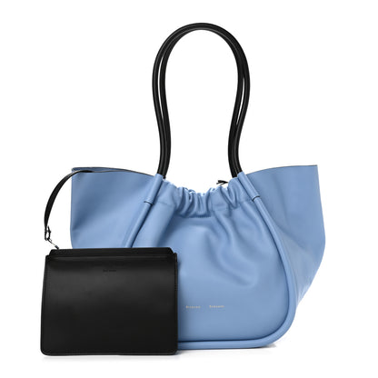 Proenza Schouler Calfskin Large Ruched Tote Sky Blue 1 of 10