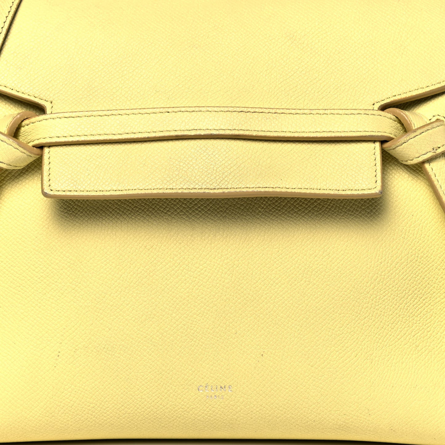Grained Calfskin Micro Belt Bag Bergamote