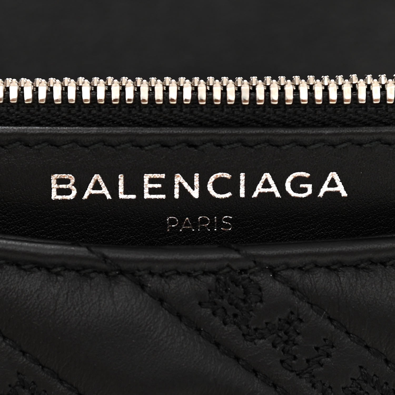 Balenciaga Calfskin Logo Matelasse S BB Round Shoulder Bag Black 6 of 9