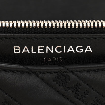 Balenciaga Calfskin Logo Matelasse S BB Round Shoulder Bag Black 6 of 9