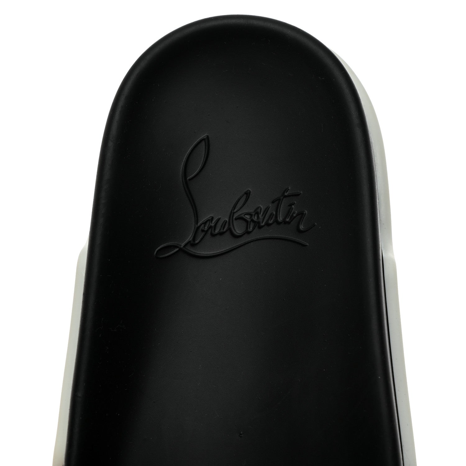 Christian Louboutin CHRISTIAN LOUBOUTIN Veau Velours Strass Dear Pool Flat Platform Slide Sandal 38.5 Black 7 of 8