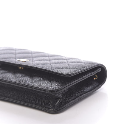 Chanel Caviar Quilted Wallet On Chain WOC Black 10 of 12