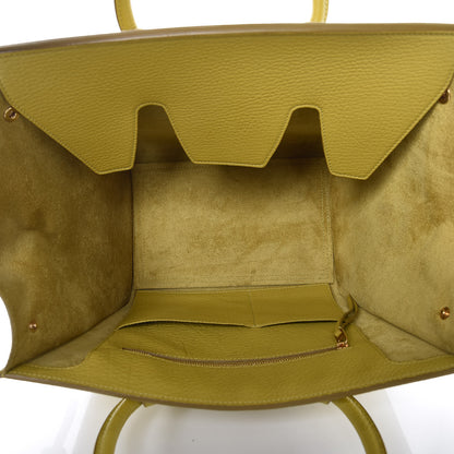 Celine Crisped Calfskin Mini Tie Knot Tote Chartreuse 5 of 11