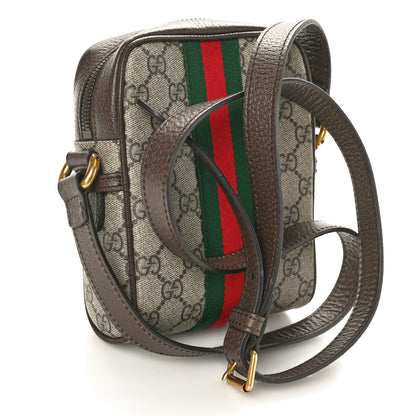 Gucci GG Supreme Monogram Web Mini Ophidia Messenger Brown 3 of 11
