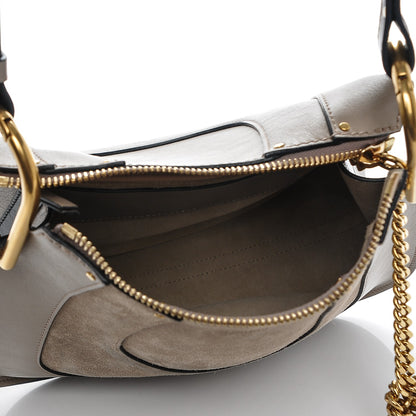Chloe Calfskin Suede Small Hayley Hobo Cashmere Grey 5 of 6