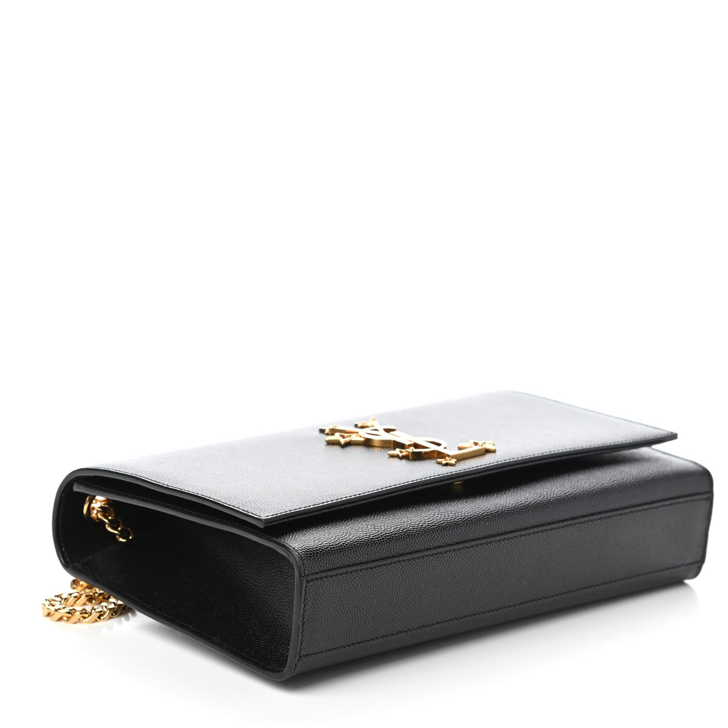 Grain De Poudre Star Studded Monogram Wallet on Chain Black