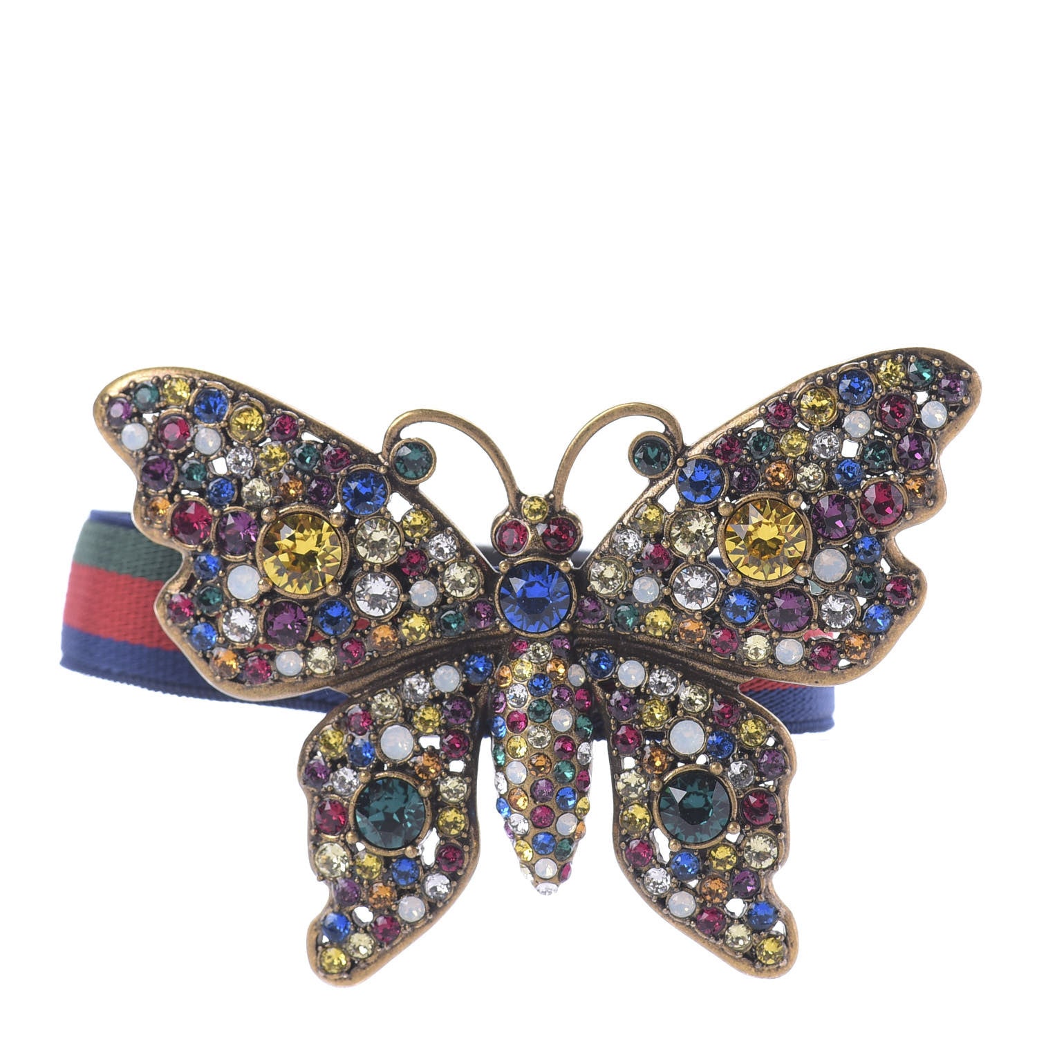 Gucci Web Crystal Butterfly Bracelet Multicolor 1 of 5