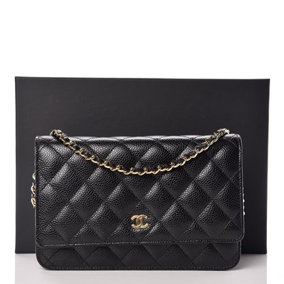 Chanel Caviar Quilted Wallet On Chain WOC Black 11 of 11