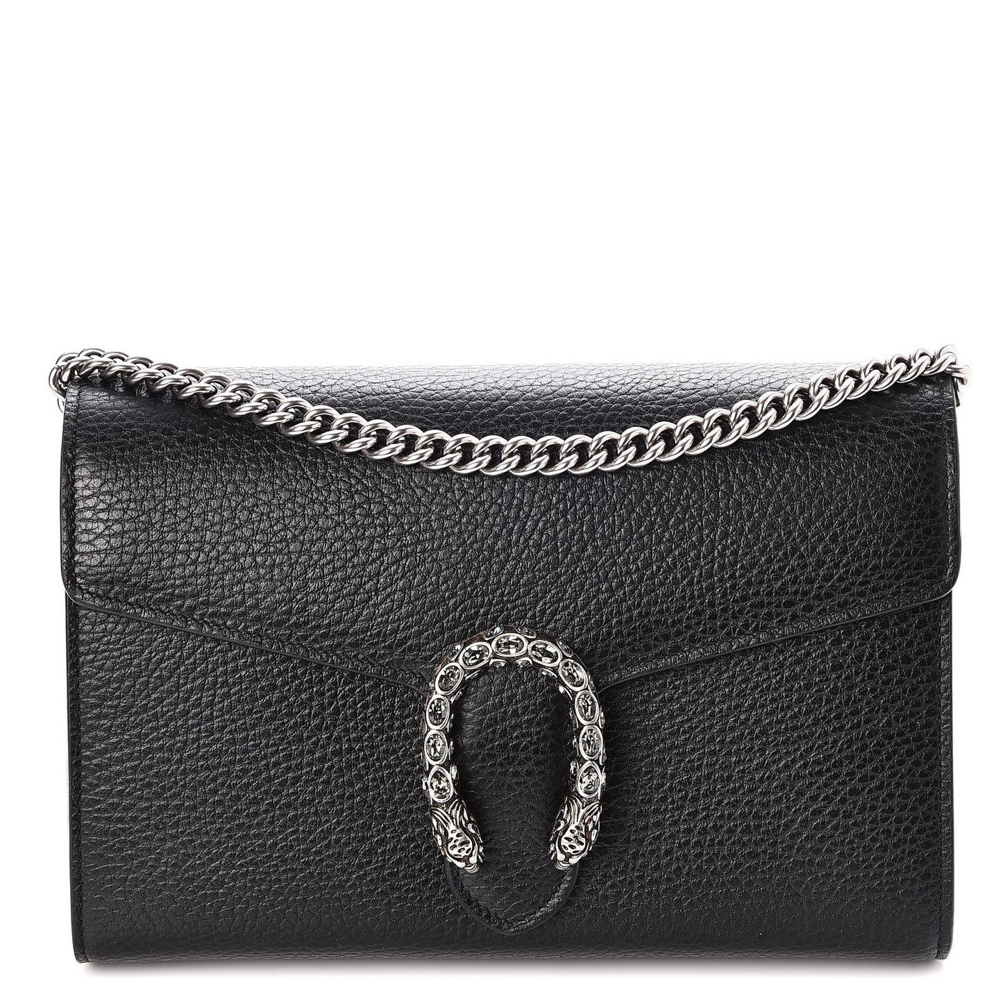 Calfskin Mini Dionysus Chain Wallet Black