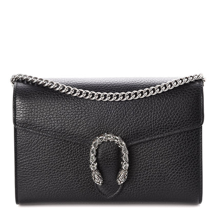 Gucci Calfskin Mini Dionysus Chain Wallet Black 1 of 9
