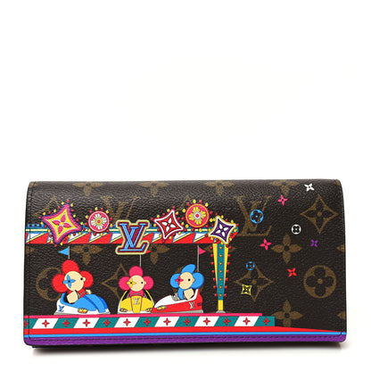 Louis Vuitton Monogram 2020 Christmas Animation Sarah Wallet Coquelicot 1 of 10