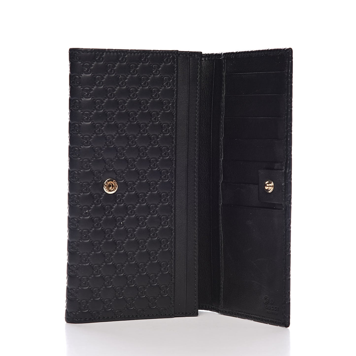 Soft Microguccissima Continental Wallet Black