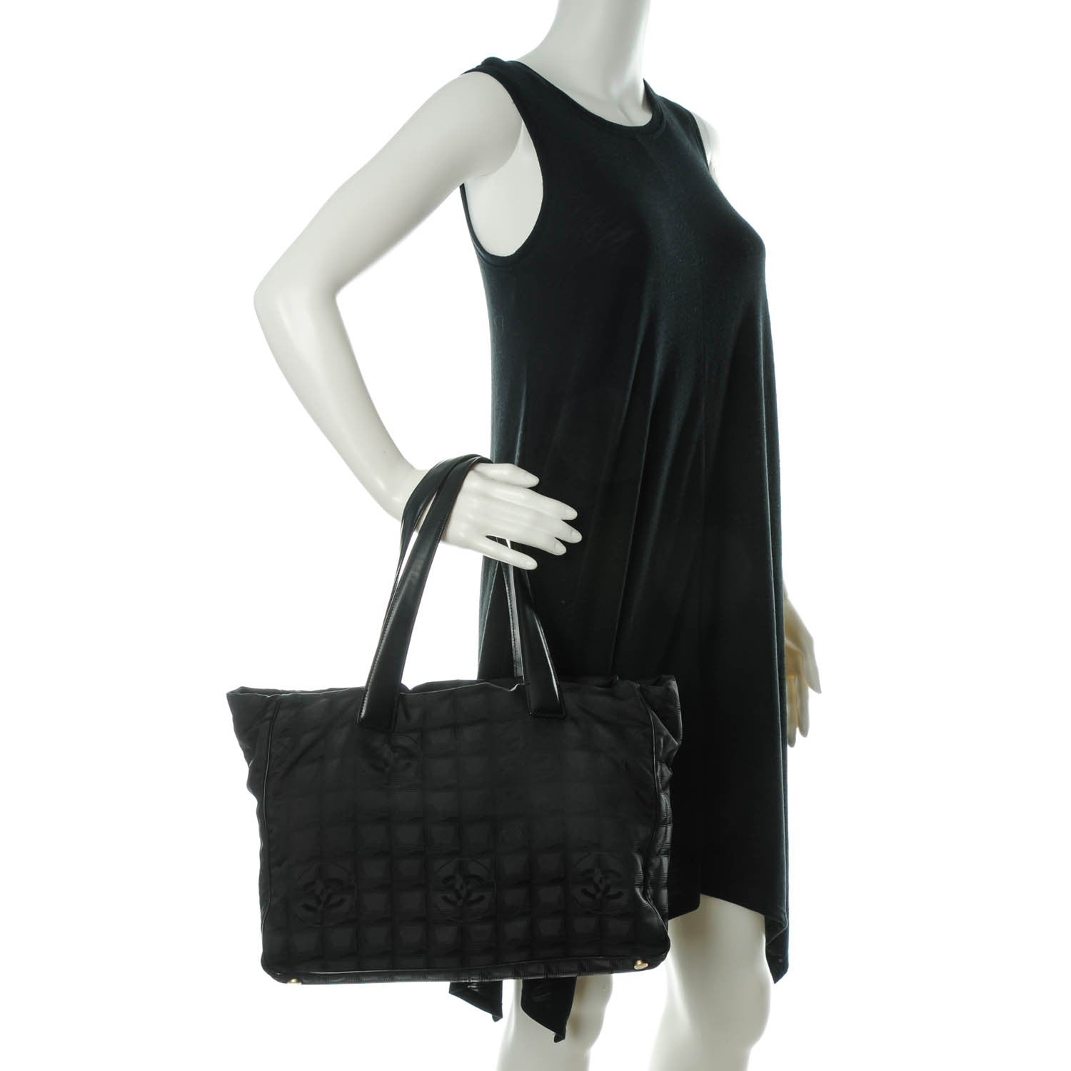 Chanel Nylon Medium Travel Tote Black 2 of 8
