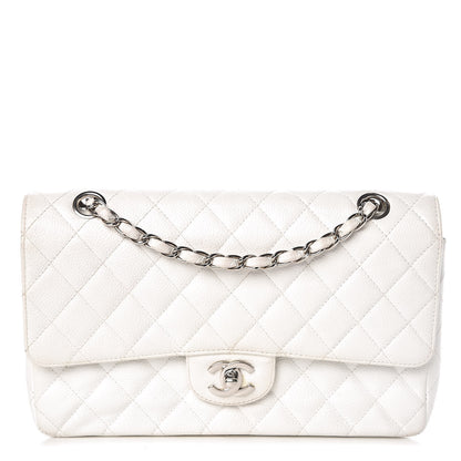 Chanel Caviar Quilted Medium Double Flap White 1 of 12