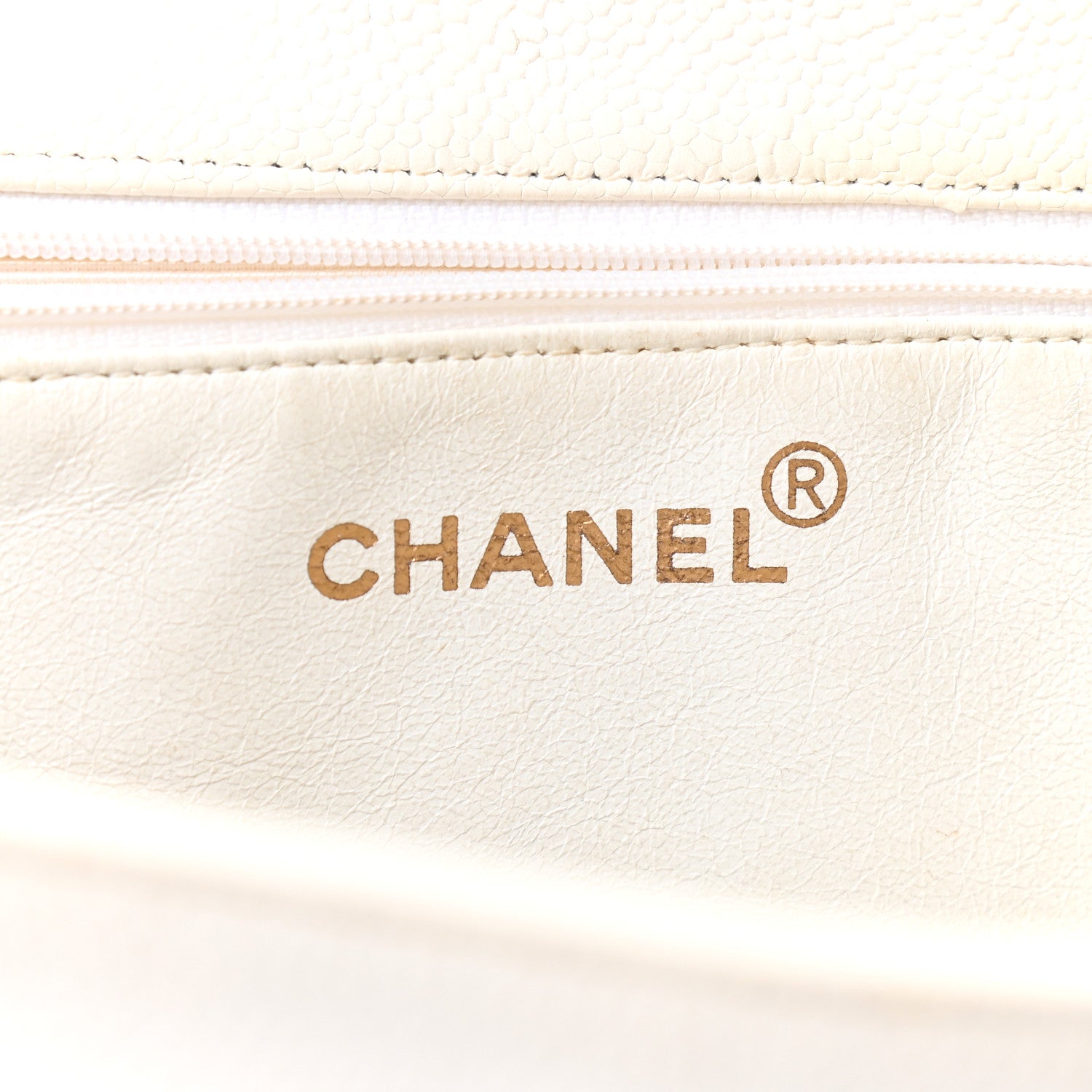 Chanel Caviar CC Timeless Tote White 6 of 13