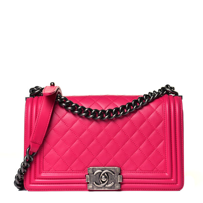 Chanel Lambskin Quilted Medium Boy Flap Pink 1 of 11