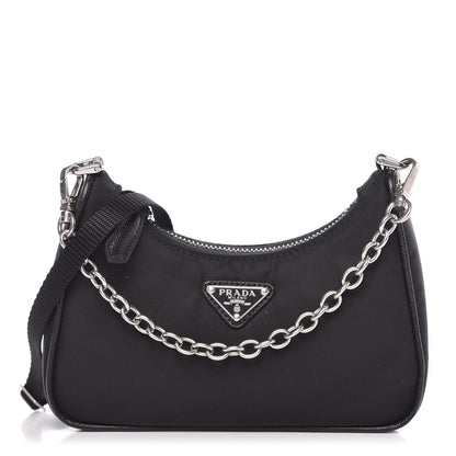 Prada Tessuto Nylon Mini Re-Edition 2000 Shoulder Bag Black 1 of 9