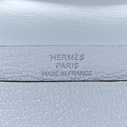 Hermes Chevre Mysore Bearn Card Holder Wallet Bleu Brume 6 of 10