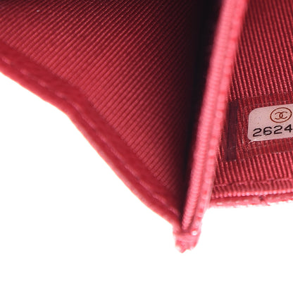 Chanel Caviar Quilted Flap Card Holder Dark Pink 8 of 9