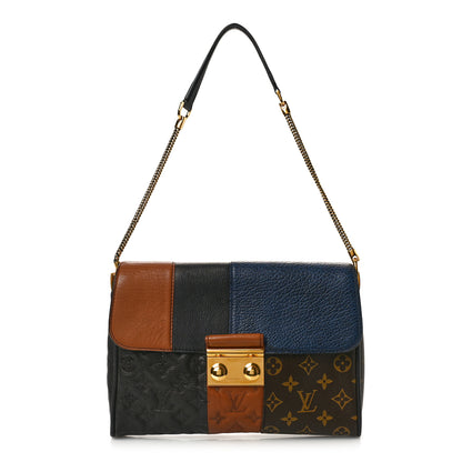 Louis Vuitton Monogram Blocks Pochette Plate Marine 1 of 9