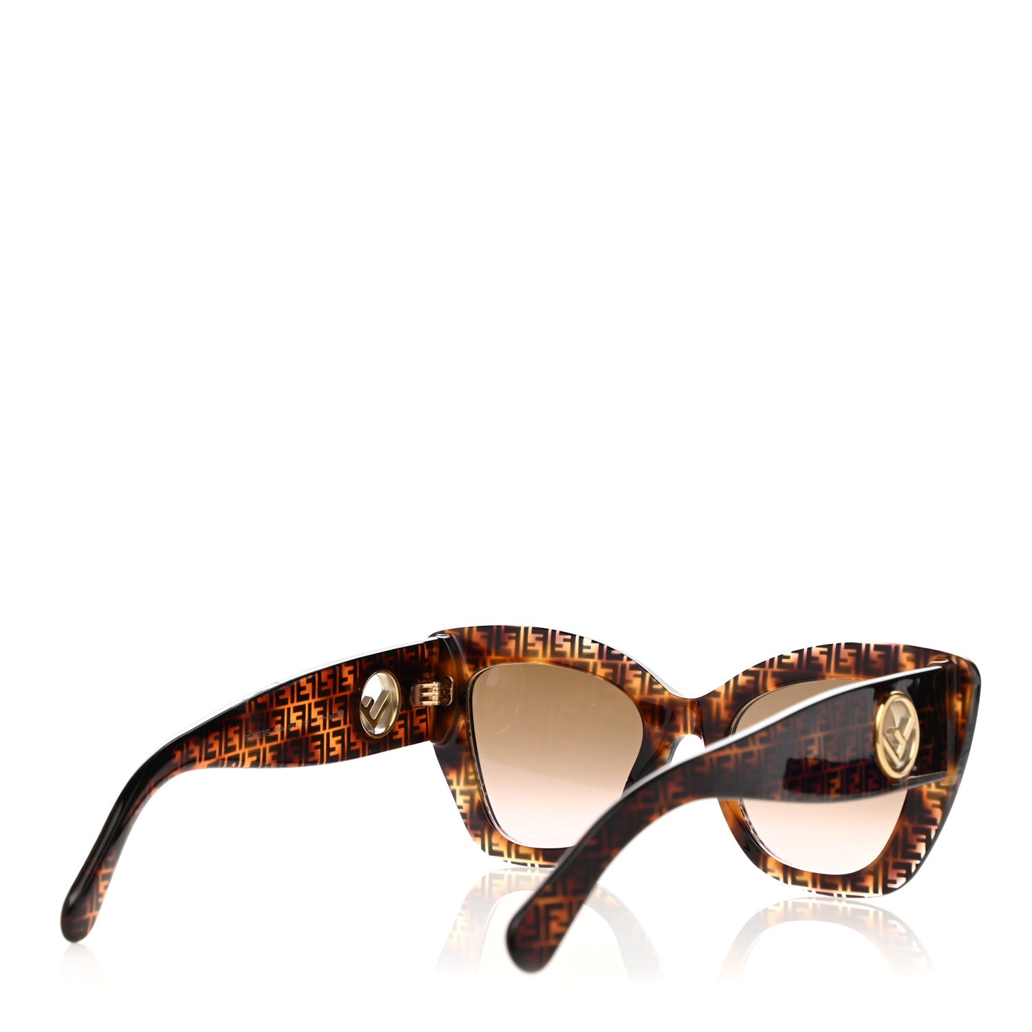 Fendi Acetate F is Fendi FF 51mm Cat Eye Sunglasses 0327/S Tortoise Camouflage 4 of 7