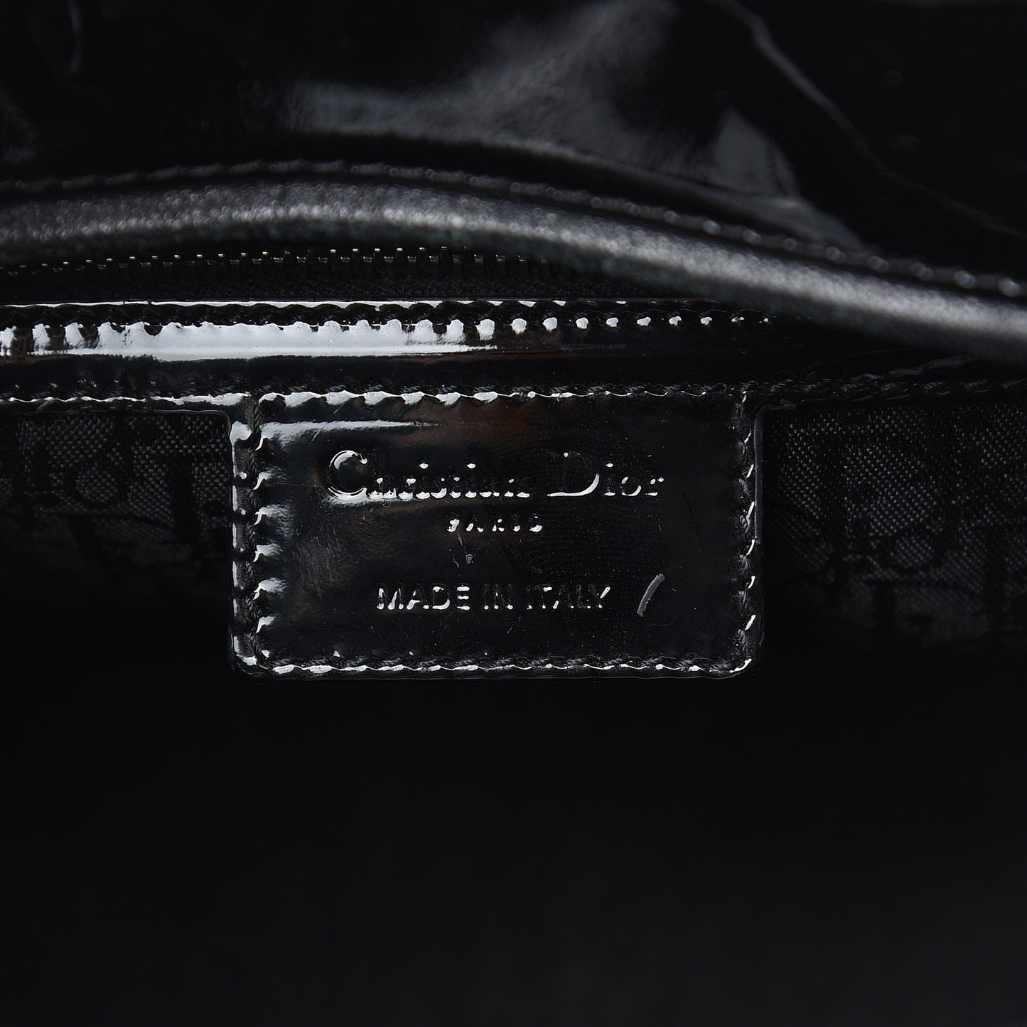 Patent Cannage Large Lady Dior Black