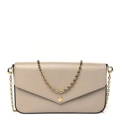 Louis Vuitton Epi Felicie Pochette Chain Wallet Galet 1 of 11