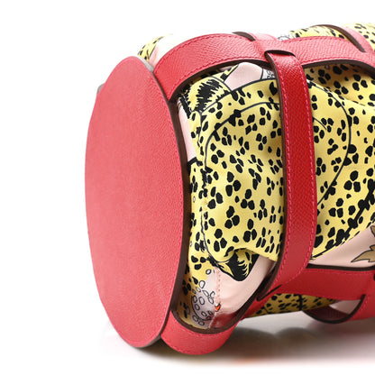 Hermes Epsom Silk Les Leopards Musardine Bag Rouge Casaque 10 of 11