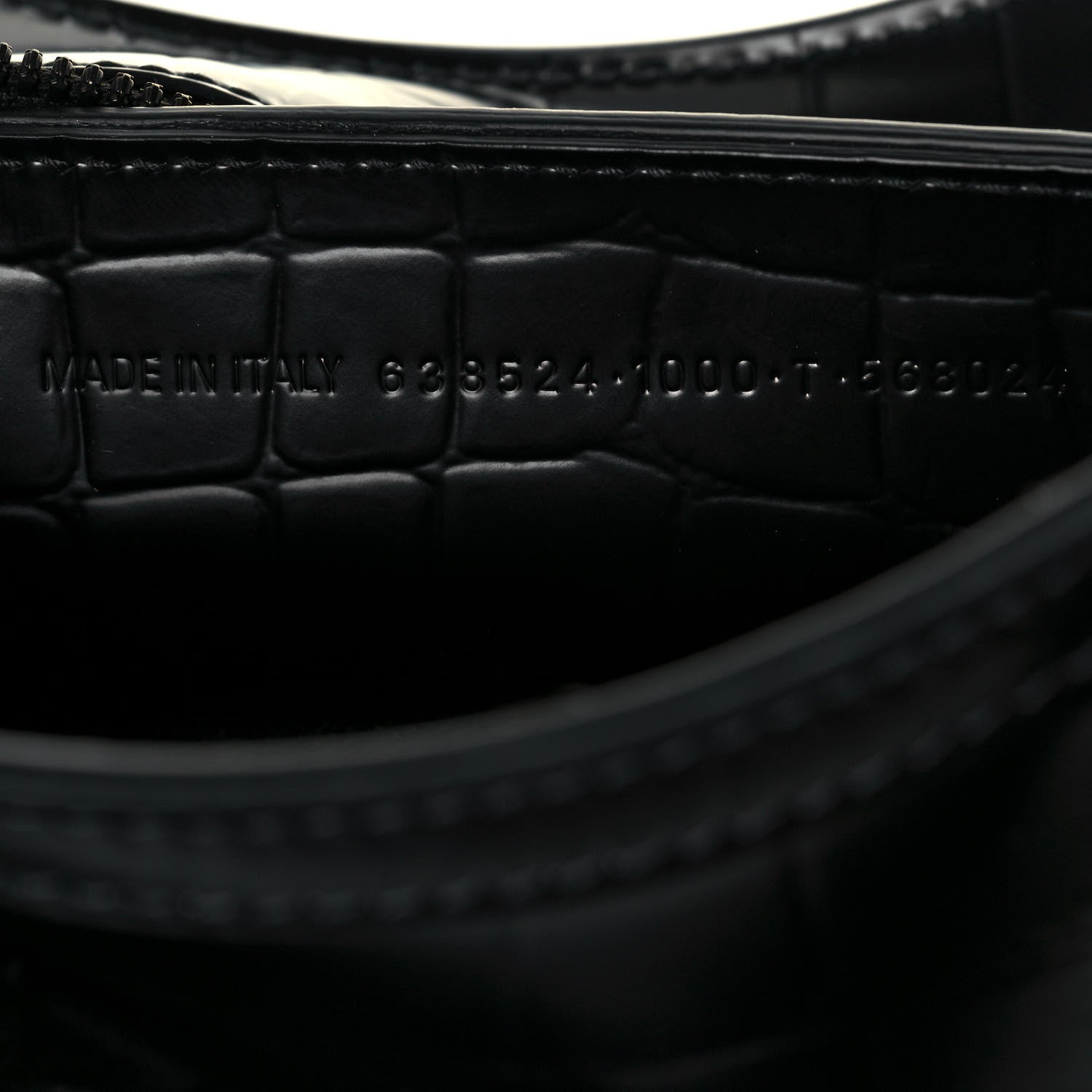 Balenciaga Semi Shiny Calfskin Crocodile Embossed Neo Classic Black Hardware Mini City Black 7 of 13