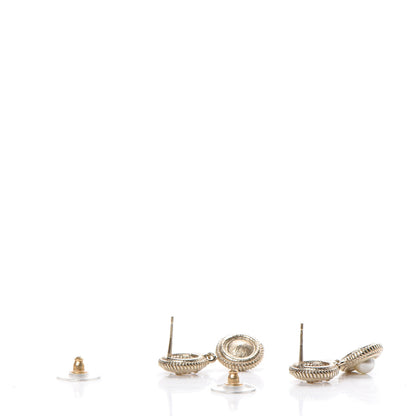 Chanel Pearl CC Drop Earrings Gold 3 of 4