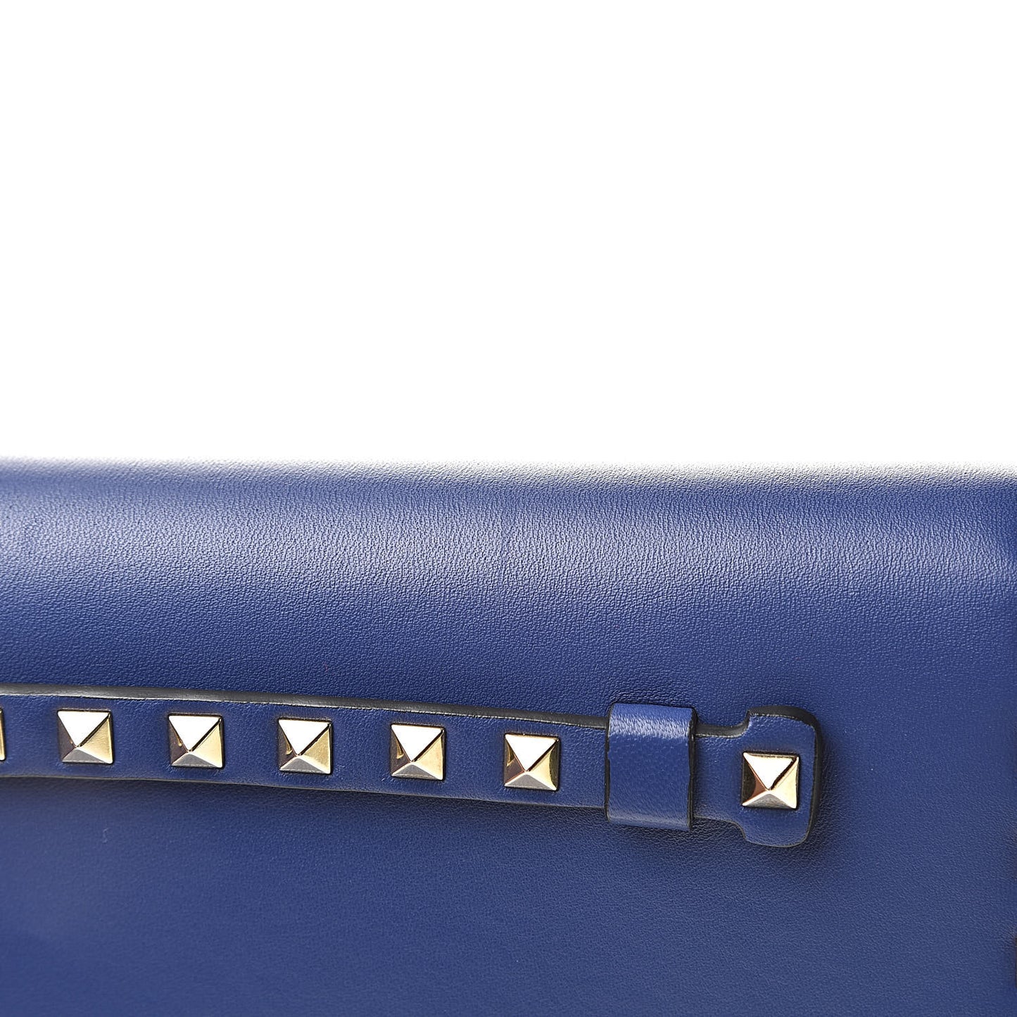 Nappa Rockstud Wristlet Clutch Blue China