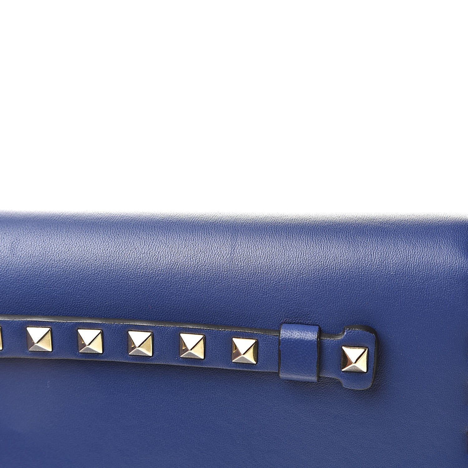 Valentino Garavani Nappa Rockstud Wristlet Clutch Blue China 8 of 10