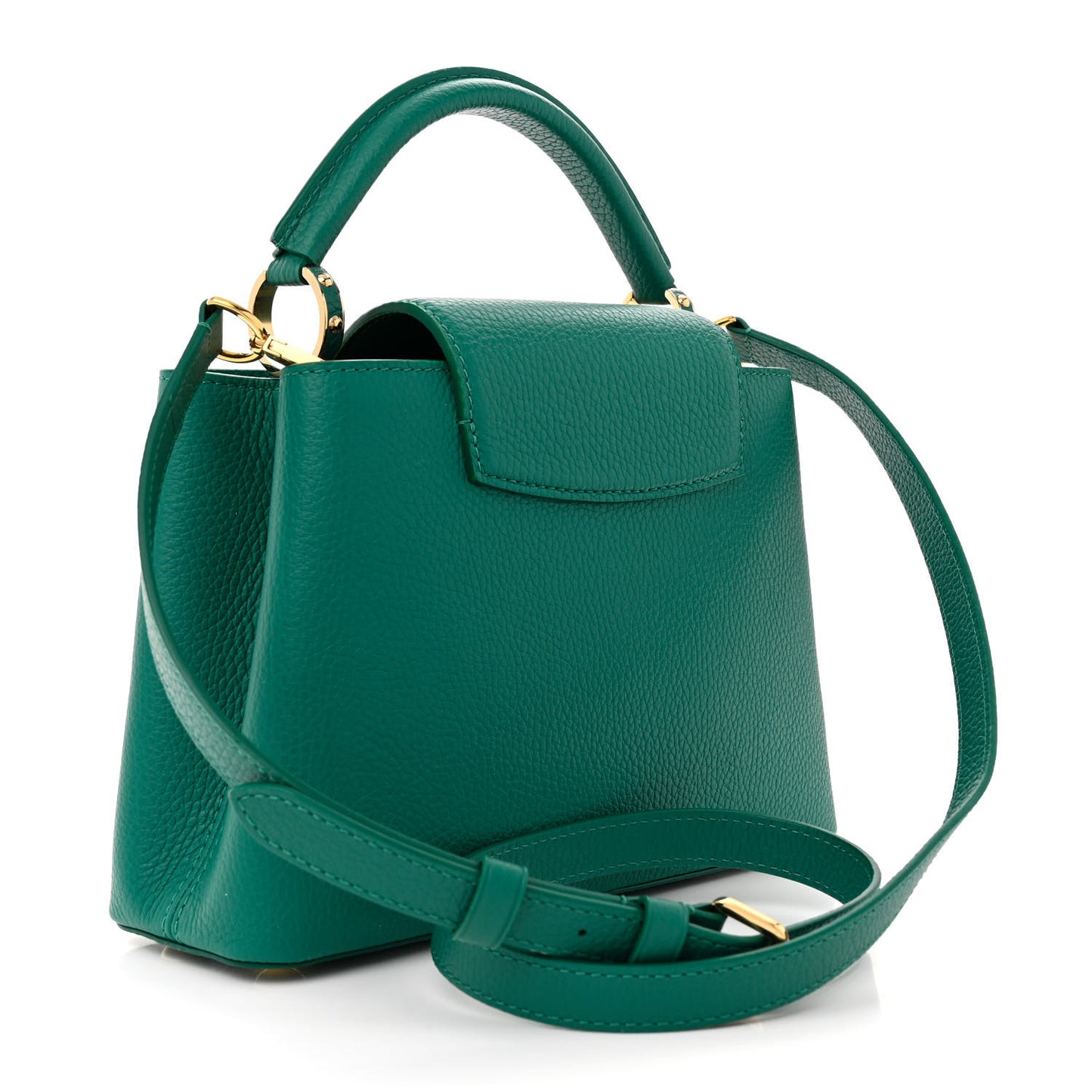 LOUIS VUITTON Taurillon Abalone Capucines BB Emerald