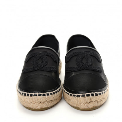 Chanel Mesh Grosgrain CC Espadrilles 41 Black 2 of 10