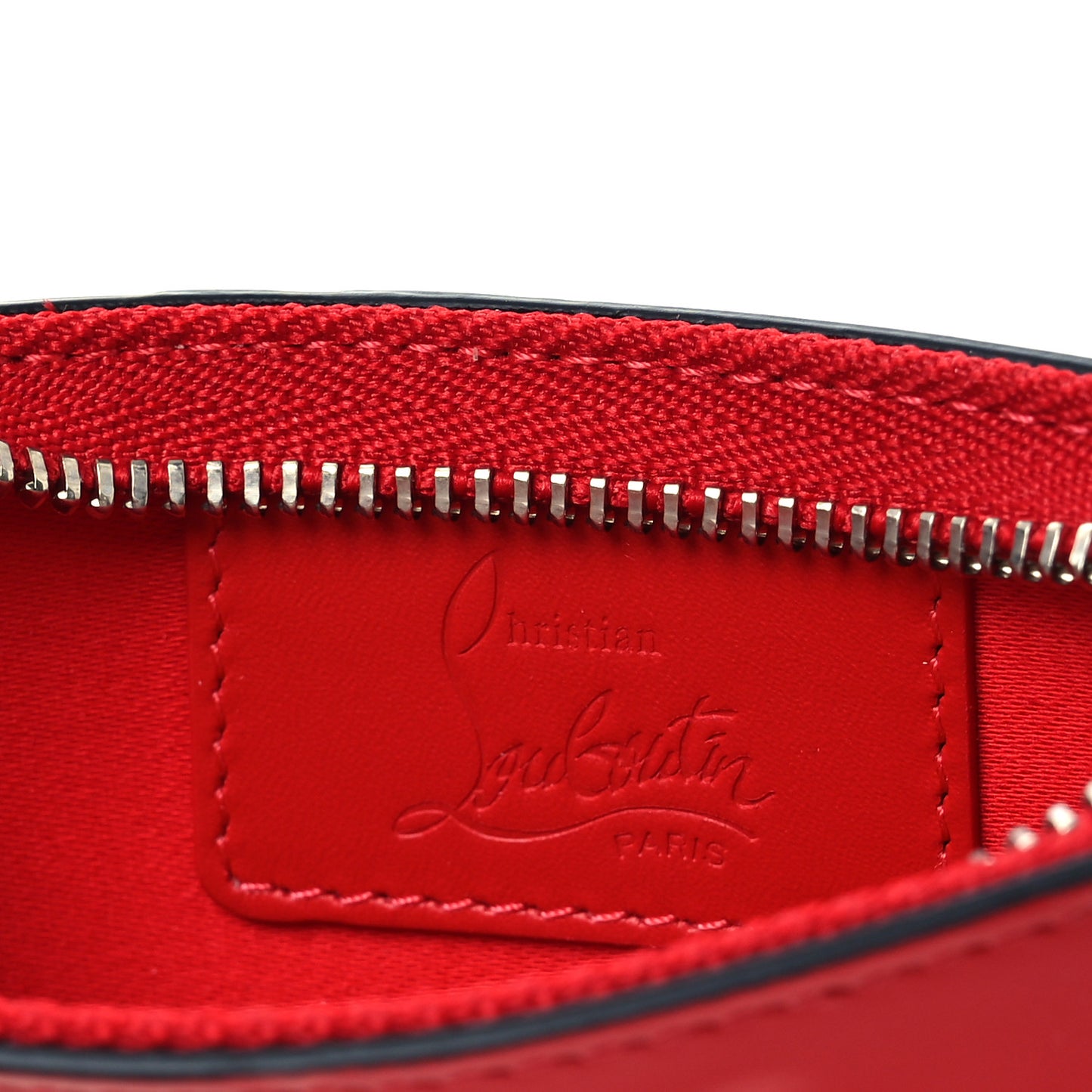 Calfskin Loubinthesky Credilou Zipped Card Holder Loubi