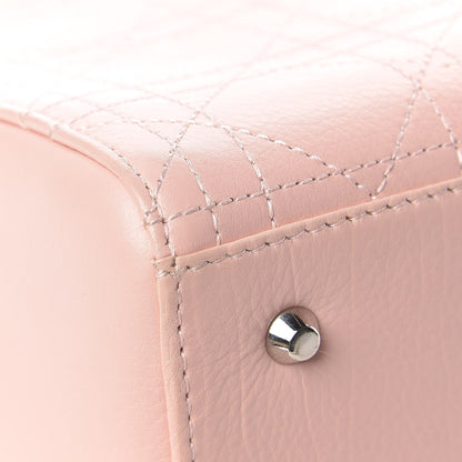 Christian Dior Grained Calfskin Cannage Medium Lady Dior Pink 10 of 20