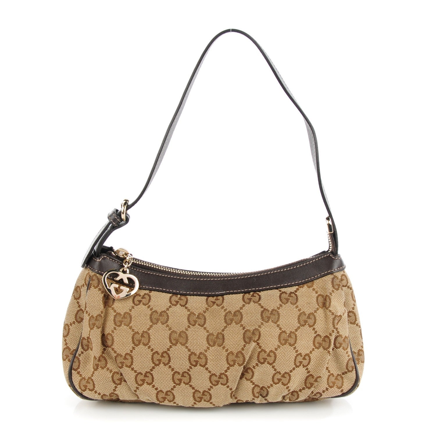 Gucci Monogram Lovely Heart Cosmetic Case Dark Brown 1 of 7