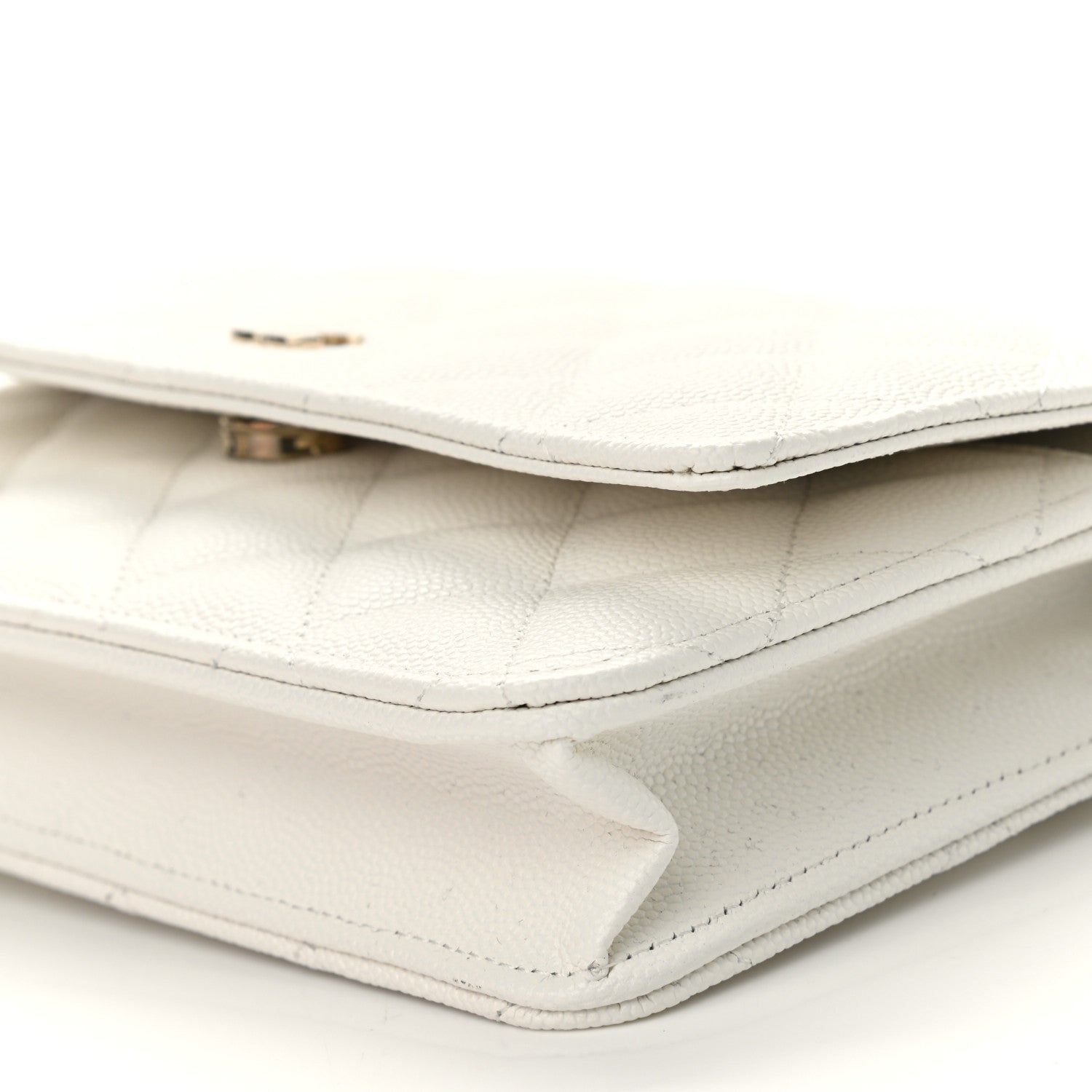 Chanel Caviar Quilted Wallet On Chain WOC White 11 of 12