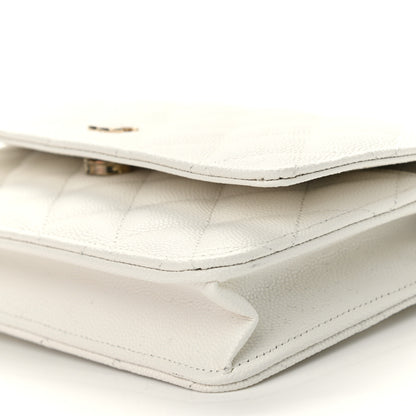 Chanel Caviar Quilted Wallet On Chain WOC White 11 of 12