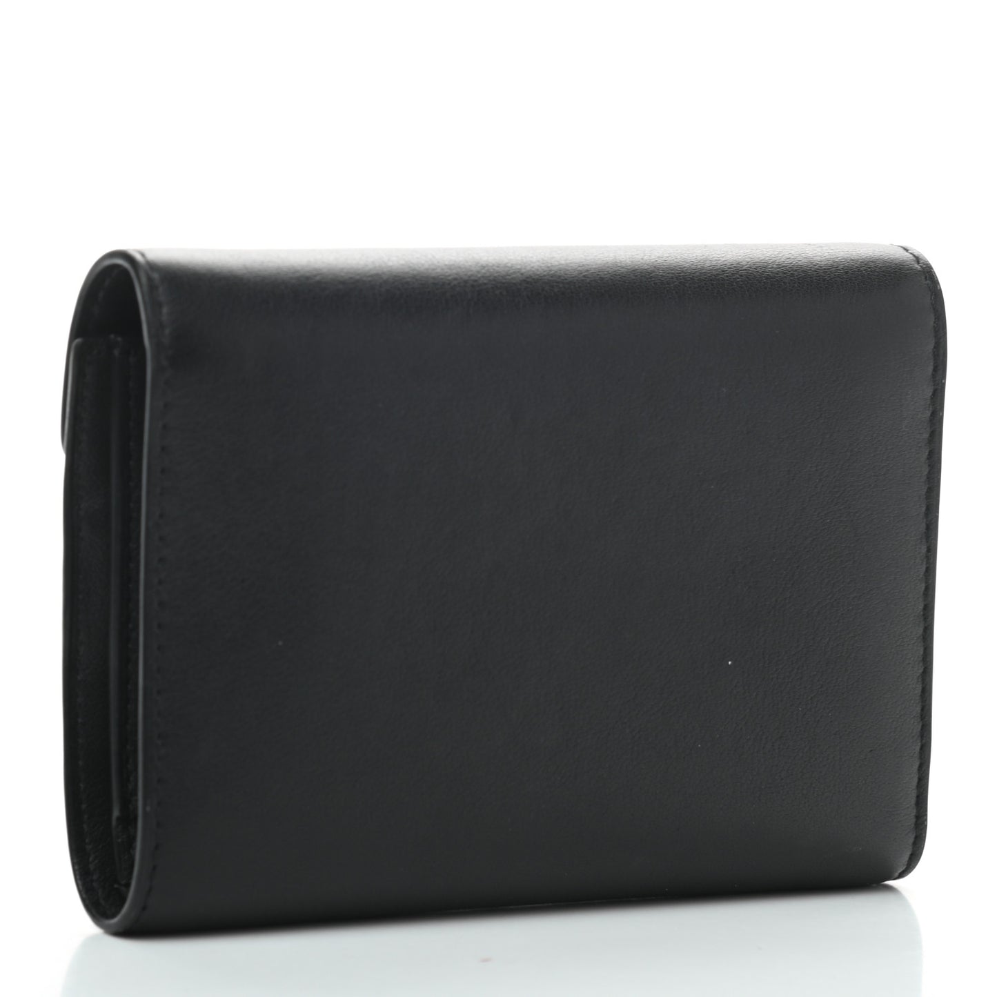 Joy Calfskin Tempête Compact Wallet Black