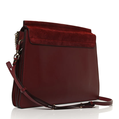 Chloe Calfskin Suede Medium Faye Shoulder Bag Plum Purple 3 of 14