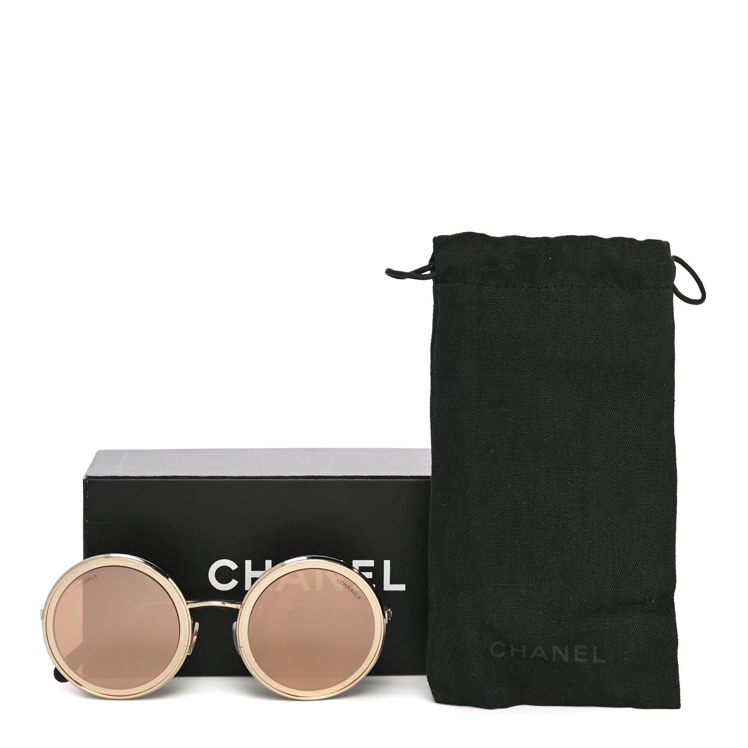 Chanel Metal Round Sunglasses 4226 Tortoise Gold 7 of 7
