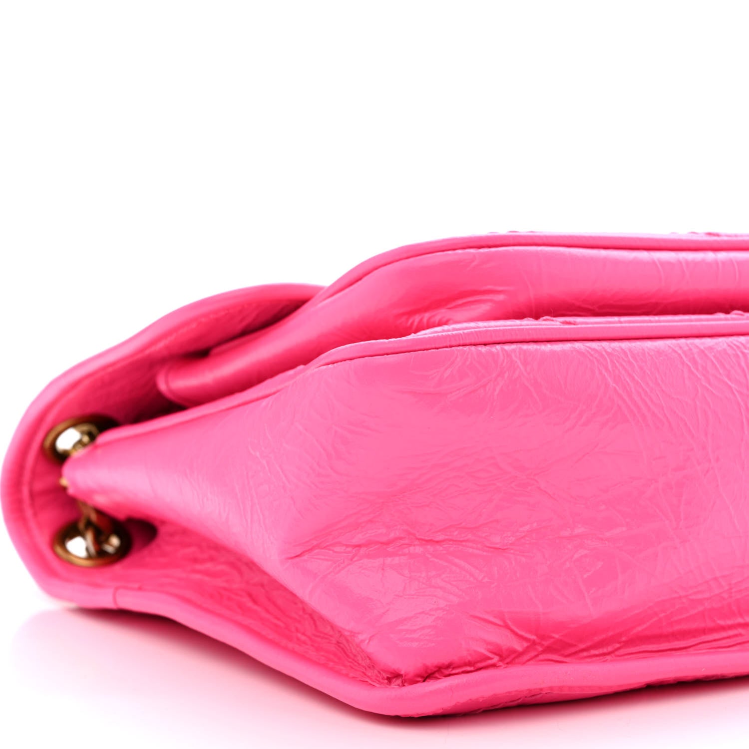 Saint Laurent Crinkled Calfskin Matelasse Monogram Medium Niki Chain Satchel Rose Glow 9 of 10