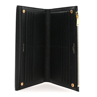 Saint Laurent Grain De Poudre Monogram Uptown Wallet Black 5 of 8