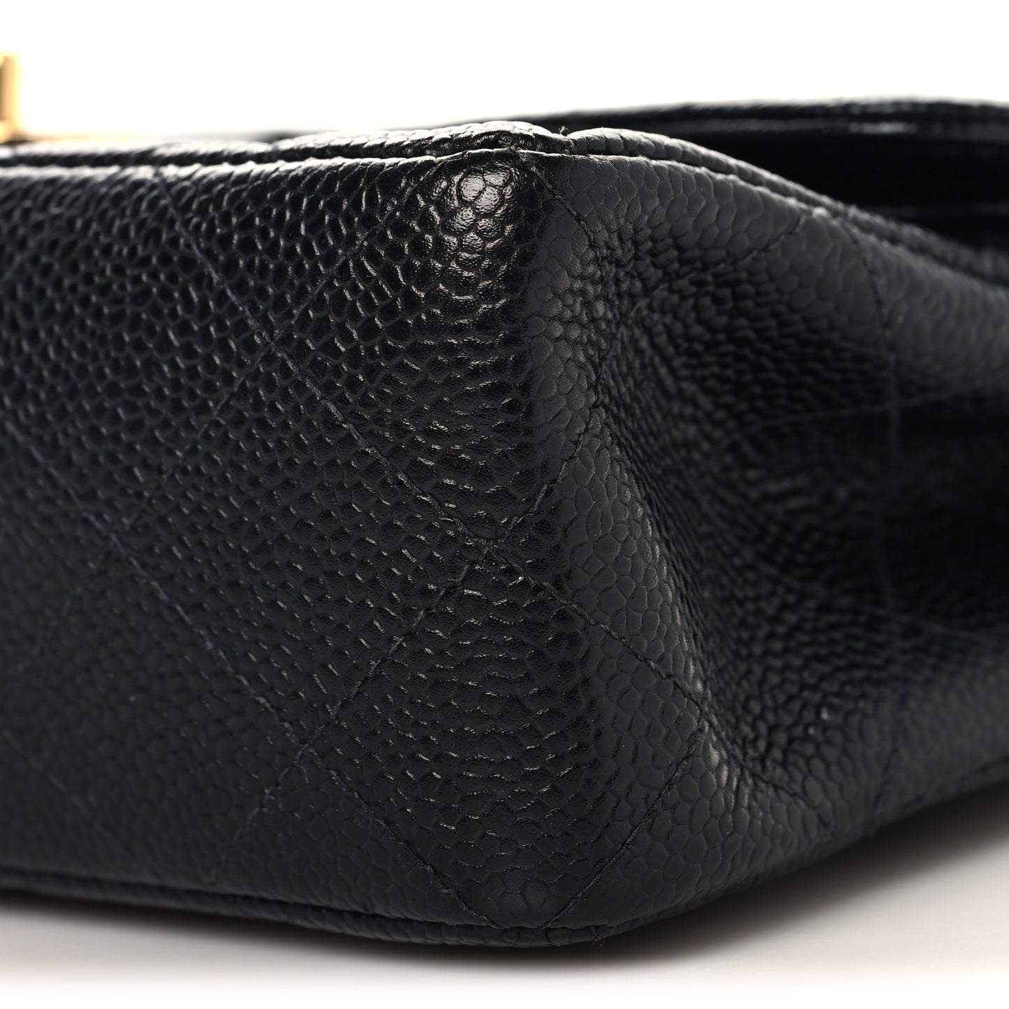 Caviar Quilted Small Double Flap Black