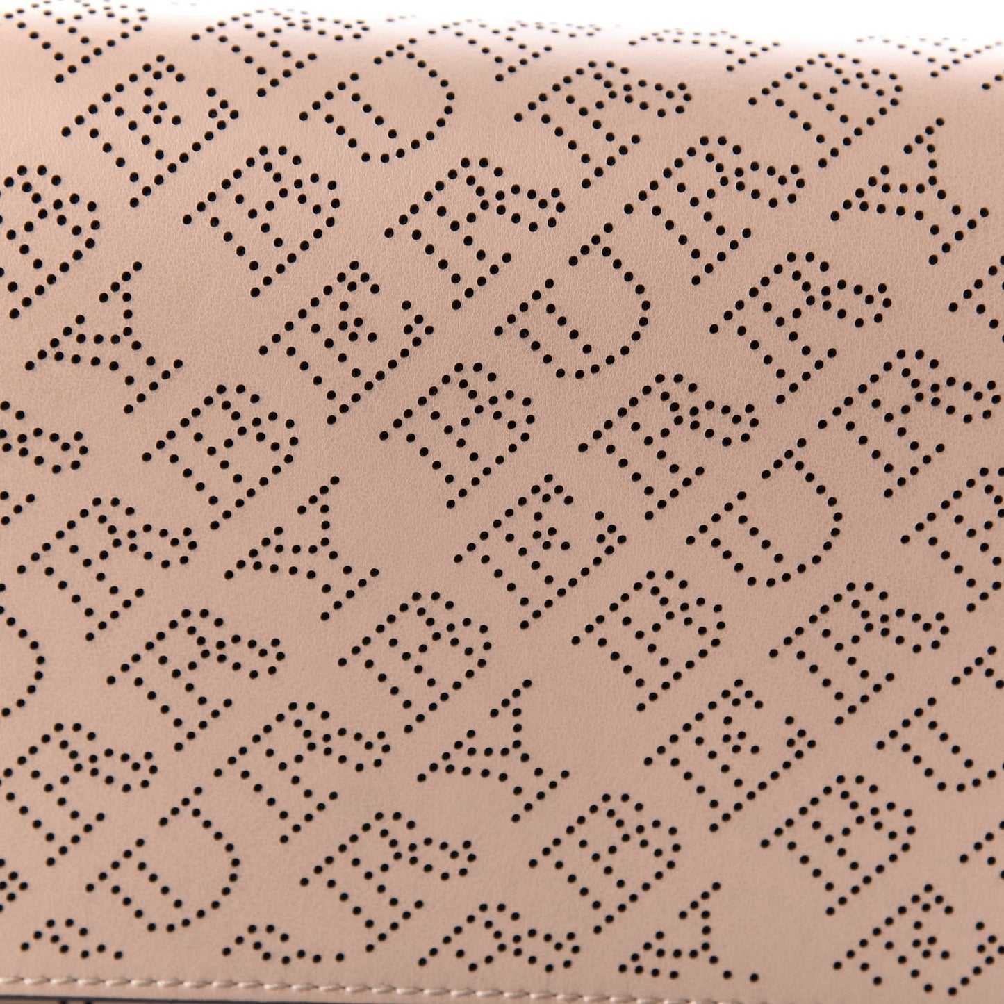 Calfskin Perforated Hampshire Crossbody Pale Fawn Pink