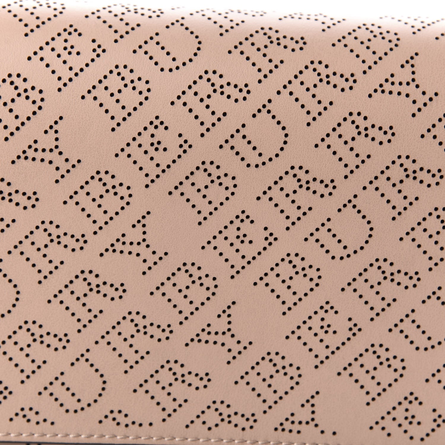 Burberry Calfskin Perforated Hampshire Crossbody Pale Fawn Pink 9 of 9