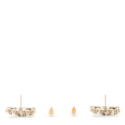 Chanel Pearl Crystal CC Earrings Gold 3 of 5