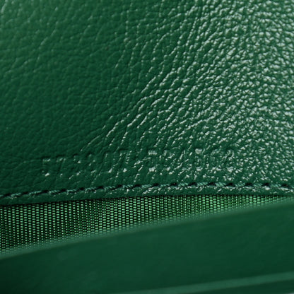 Gucci Azalea Calfskin Enamel Matelasse Diagonal Torchon GG Marmont Chain Wallet New Shamrock Emerald 7 of 10